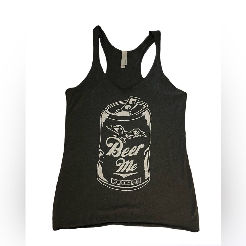 BEER ME BLACK TANK TOP WOMEN SIZE SMALL​